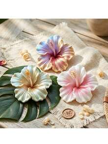 4pcs Hibiscus Flower Silicone Mold, Featuring 3D Hibiscus Flower Design, Perfect For Making Handmade Soap, Plaster, Clay, And Resin. Ideal For Occasions Like Valentine's Day, Easter, Mother's Day, And Weddings. - 4pcs Flowers - View 7