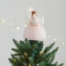 Angel Doll Christmas Ornaments Hanging Tree Topper Decorations For Party - Pink - View 5
