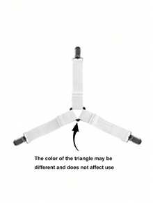4Pcs Adjustable Triangle Bed Sheet Fasteners - Heavy Duty Elastic Fitted Sheet Corner Straps Grippers, Anti-Slip Metal Duckbill Clips Holder For Mattress, Sofa Cover, Tablecloth & Camping Tent, Home Bedroom Bedding Accessories For Family, Dorm & RV - Multiple Styles - View 10