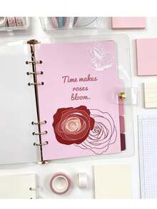 1 Set (6pcs) Rose Prologue Series Loose-Leaf Dividers, 6-Hole Loose-Leaf Notebook Inner Page Dividers, A6 Planner Refill Divider Pages, Floral Pattern, Ins Style, Sketch Rose Pattern Index Classification Pages, Compatible With A6 6-Hole Loose-Leaf Notebook Planner Storage Decoration Accessories, Back To School - Divider - View 3