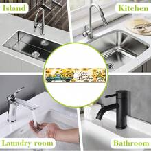 1pc Thanksgiving Floral Pattern Rubber Faucet Splash Guard, Bathroom Faucet Splash Pad, Mud Guard, Moisture-Proof Anti-Slip Faucet Pad, Kitchen Countertop Accessory. Protect Your Kitchen Countertop. - Multicolor - View 8