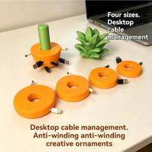 Pineapple Shaped Stackable Cable Organizer, Creative 3D Printed Cable Management Clip, Anti-Tangle USB-C/Micro USB Charging Cable Holder, Home Office Desktop Decorative Accessory - View 8