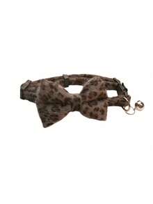 Leopard Print Pet Collar, Suitable For Small Dogs And Cats, Decorated With Bowknot, With Adjustable Strap And Quick-Release Buckle, Cute And Fashionable, Unisex For Pets - Multicolor - View 11