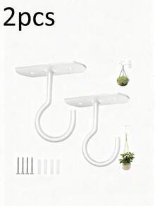 Multifunctional Hangers Strong Weight Capacity Ceiling Hooks To Hold Planters Decor Plants Lights Feeders Easy Install Hardware Hook Set For Garden And Home Garden Stuff Accessories Garden Outdoor Decor Home Room Decor - View 13