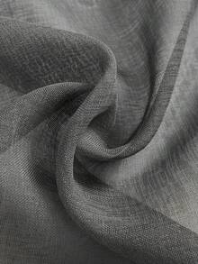 1pc Transparent Sheer Curtain, 84 Inches Length – Home Decor, With Perforated Design, Lightweight And Breathable, Elegant Style, Suitable For Bedroom/Living Room, With Light Filtering Function (1 Panel, 52 Inches Wide, 84 Inches Long) - Dark Grey - View 6