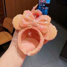 Disney 1pc Women's Mickey Minnie Mouse Ear Headband, Bow Design, Princess Decoration, Party Birthday Carnival Hair Accessory Gift - Star - View 7