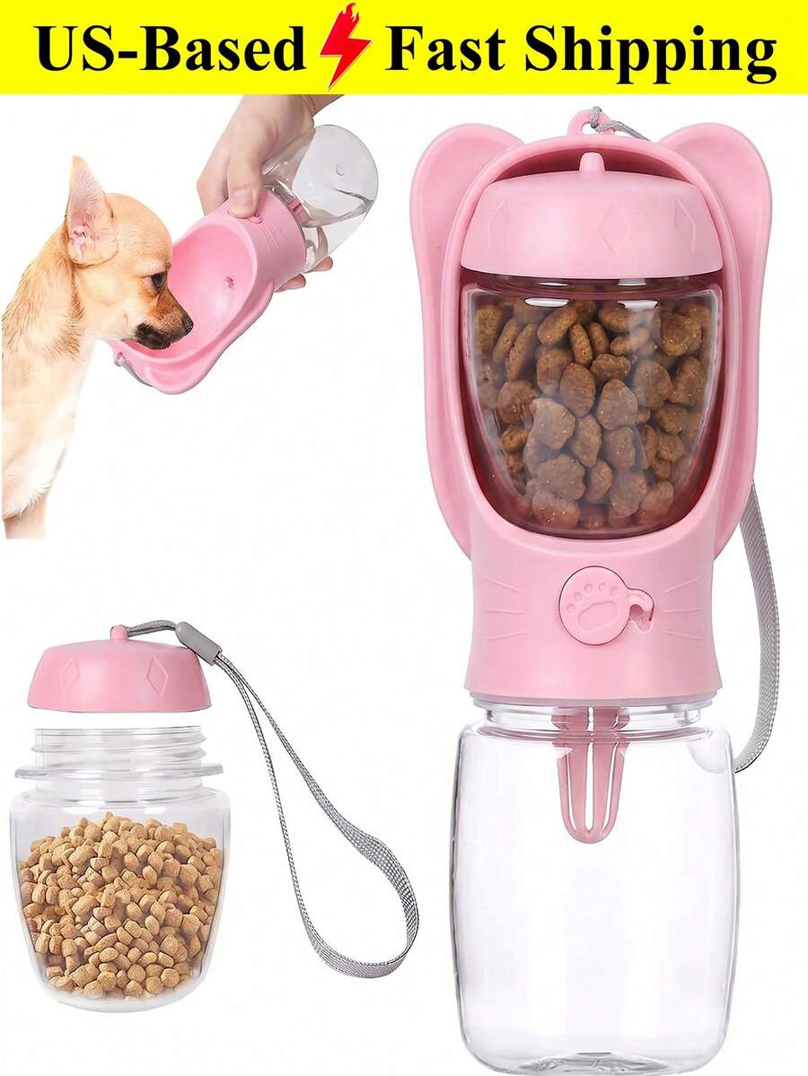 Portable Pet Feeding Cup, Leak Proof Portable Pet Water Bottles Detachable Solid Color Pet Travel Bowl For Cat And Dog For Outdoor Food Feeding, Pets Outdoor Walking, Hiking, Travel[US Local Warehouse]