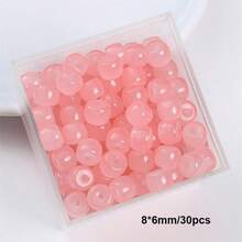 30pcs 8*6mm Retro Imitation Jade Glass Cylinder Loose Beads, Handmade DIY Jewelry Accessories, Spacer Beads For Bracelet Necklace Earring Craft Making - 8*6mm Glass Tube Beads - View 12