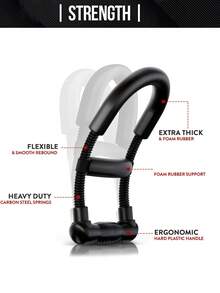 Adjustable Tension Wrist Strength Trainer With Thickened Foam Forearm Wrist Strengthener For Men Women Hand Gripper Convenient Hand Developer Arm Grip Workout Strength Trainer For Home Workout Gym Accessories Gym Workout Exercise Equipment - Multicolor - View 9