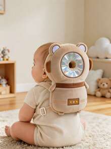Infant Anti-Fall Head Protection Pillow, Baby Learning To Walk And Sit Anti-Lean Back Device, 3D Cartoon Pattern, Adjustable Straps, Skin-Friendly Plush Breathable Head Protection Pillow For Infants And Toddlers, Suitable For All Stages Of Learning To Walk, Crawl And Sit - Baby Anti-fall Head Protector - View 5