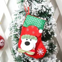 4 buah Ornamen Gantung Kaos Kaki Natal Mini, Dekorasi Pohon Natal, Dekorasi Perapian dan Pesta Liburan - MultiWarna - View 7