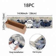 1pc Thanksgiving Pumpkin Pattern Design Rubber Faucet Splash Guard Mat, Bathroom Faucet Anti-Splash Pad, Mud Guard, Moisture-Proof Anti-Slip Faucet Mat, Kitchen Countertop Accessory. Protect Your Kitchen Countertop. - Multicolor - View 12