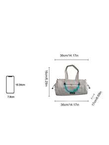 尺寸：36cm*17cm*16cm，可拆卸肩帶，裝飾手繩，便攜/肩背/斜挎，女士時尚，男士休閒，短途旅行 - 彩色 - 查看 9