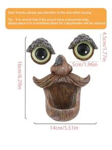 Funny Tree Face Resin Bird Feeder, Outdoor Tree-Hanging Wild Bird Feeding Station, Humorous Garden Decor Sculpture, Suitable For Backyard, Patio, Deck, Perfect For Bird Lovers And Nature Enthusiasts, Outdoor Decoration, Autumn Decor - Big-eyed Bird Feeder - View 11