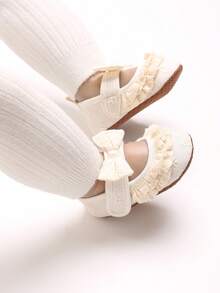 Newborn Baby Shoes, Soft Sole Non-Slip Girl Princess Shoes, 0-1 Year Old Comfortable Walking Shoes - Apricot - View 8