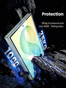 2片 [2026新款] 9H強化玻璃螢幕保護膜，適用於 Galaxy Z Fold 8/Z Fold 7/Z Fold 6/Z Fold 8 Ultra，外螢幕保護膜，3D全螢幕覆蓋，高清透明防刮，無氣泡易安裝，相容手機殼 - 無色 - 查看 2