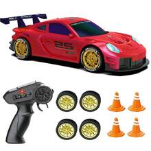 2.4GHz Remote Control Drift Race Car, Wireless High-Speed Motion Drift Car With LED Headlights And Chassis Lights, Realistic Racing Car Model Shock-Resistant Toy Car, Suitable As Birthday And Holiday Gift For Boys - Multicolor - View 12