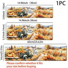 1pc Thanksgiving Pumpkin Pattern Rubber Faucet Splash Guard, Bathroom Faucet Splash Mat, Mud Guard, Moisture-Proof Anti-Slip Faucet Pad, Kitchen Countertop Accessory. Protect Your Kitchen Countertop. - Multicolor - View 6