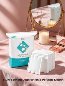 OEIEZ 268pcs Double-Sided 2-In-1 Cotton Pads, Thickened Durable, Ultra Soft Skin-Friendly Lint-Free, Suitable For Toner Application And Makeup Removal - View 9