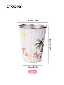 choxila 1pc Beach Style Coffee Mug, Coconut Tree/Sea Turtle/Shell Pattern, Summer Vibe, 350ml, Mug, Tea Cup, Suitable For Afternoon Tea, Family Gathering, Camping, Holiday Gift - Summer Cup - View 12