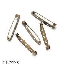50pcs Iron Perforated Brooch Pins With Safety Clasp, Corsage Base Pins With Lock Head, Tie Pin, DIY Corsage Badge Hair Accessory Base, Jewelry Making Supplies - Brooch Base - View 28