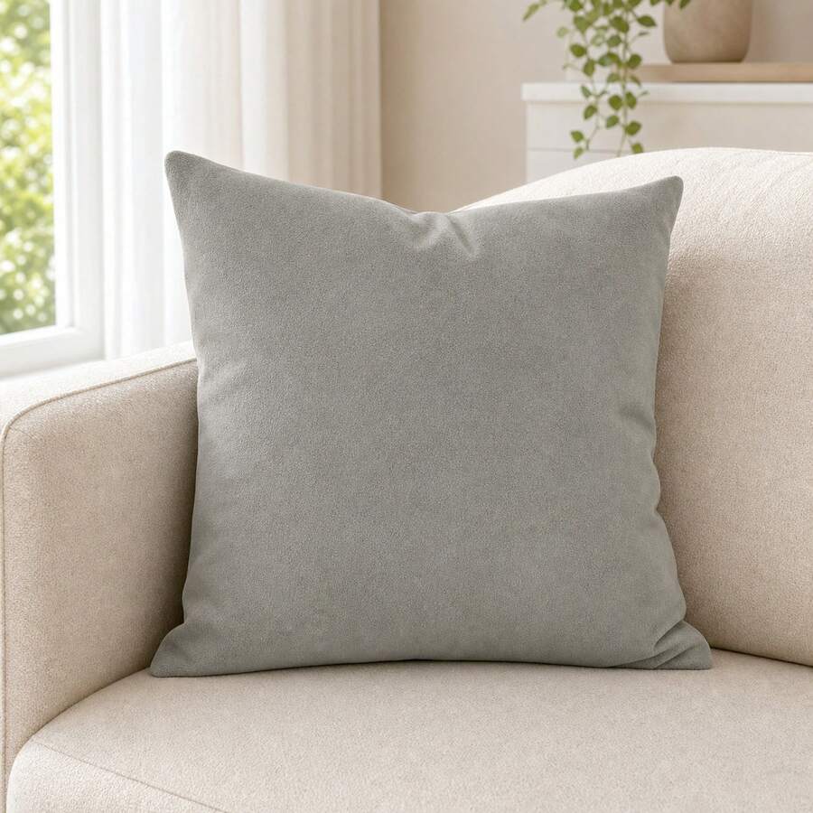 POLIGONO Cushion Cover - Light Grey - View 1
