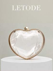 Mini Round Transparent Chain Handbag - Clear - View 11