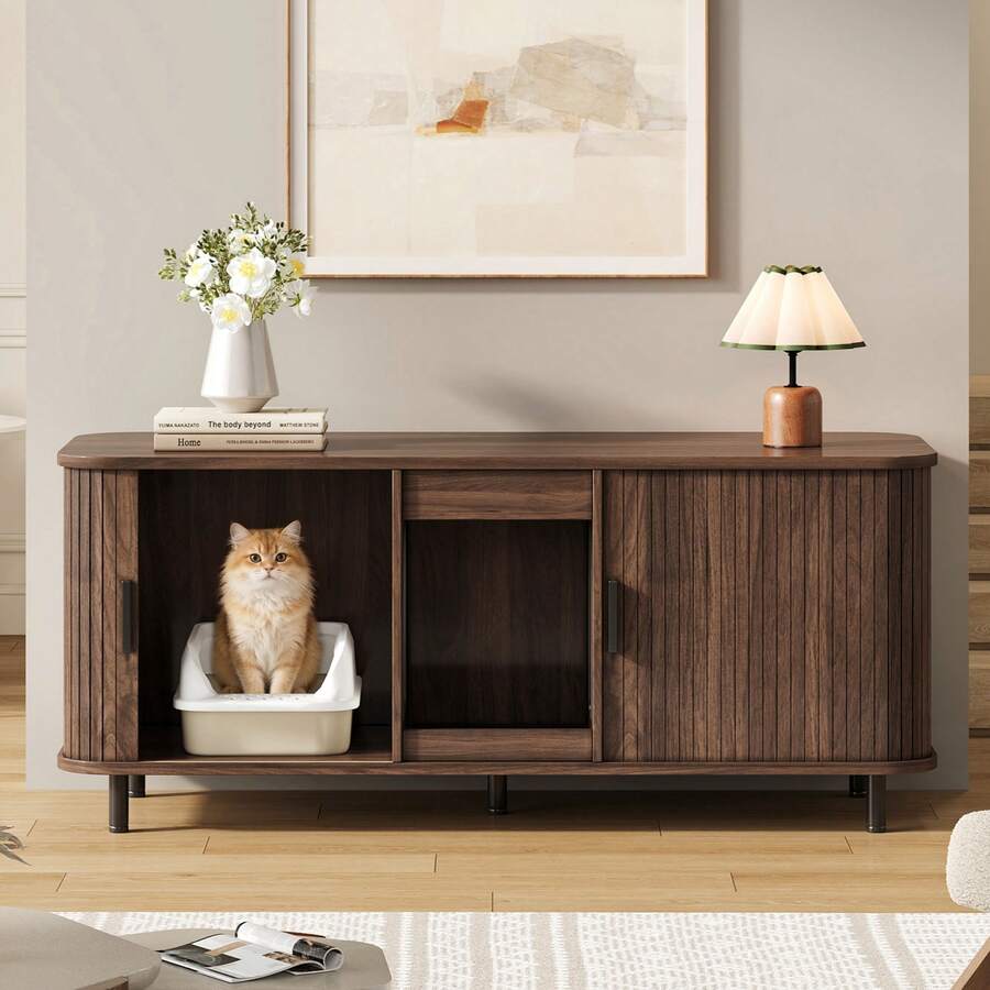 Furniture Brown 140 X 50 X 60 Cm - Walnut - 查看 1