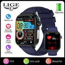 LIGE New Smart Watch, Blood Pressure, Heart Rate, Blood Oxygen Detection, IP68 Waterproof, 100+ Sports Modes, Activity Tracking, Voice Assistant, Multi-Function Health Watch - Black - View 16