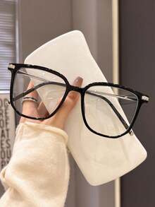 2pcs Retro Fashion Big Frame Glasses For Women, Suitable For Daily Use, Clear Lens Accessory For Computer, Reading, Gaming, TV, Mobile Phone - Multicolor - View 6