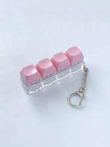1pc Novelty Keyboard Cap Keychain - Colorful Clicky Desktop Toy, Stress Relief And Anxiety Reducer, Fun Office Decor, Unique Gift Choice - Multicolor - View 3