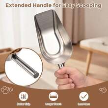 1pc Stainless Steel Pet Measuring Cup, 1 Cup Capacity With Scale Food Scoop, Suitable For Dog And Cat Dry Food, Kibble And Treats Feeding Spoon, Durable Pet Feeding Accessory, Suitable For Daily Use - 200ml - View 6