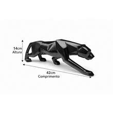 3D Geométrica Grande 42cm Decoração Luxo em Gesso - preto fosco - Visão 3