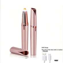 USB Rechargeable Painless Precise Portable Electric Eyebrow Trimmer, Hair Remover Suitable For Lips, Nose And Face Hair Removal, Women Shaver - Rose Gold - View 10