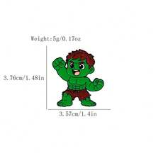 1pc Superhero Enamel Badge Chibi Giant Captain Cartoon Metal Brooch Backpack Lapel Pin Accessory - Multicolor - View 7