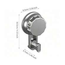 Rotatable Suction Cup Hook, Drill-Free Removable Wall Hook, Suitable For Bathroom Shower, Kitchen Towel Bathrobe, Reusable Heavy Duty Hanging Hook, Multi-Functional Practical Hook - Gunmetal Gray - View 3