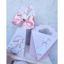 Kit  20 caixas Festa DESMONTADO | Personalizados Gansinhos | Patinhos Rosa | Lembrancinhas | Fazemos todos os temas - 20 caixas (4 de cada modelo) - Visão 4