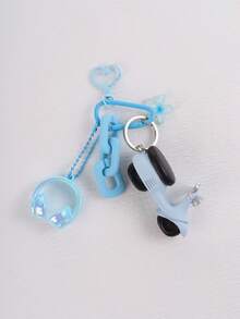 1pc DIY Fitness Keychain Set, Multi-Color Bag Charm Keychain, Bag Accessory, Car Keychain, Gift For Friends - Multicolor - View 8