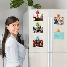 Refrigerator Magnetic Clips, Heavy‑Duty Spring Loaded Magnet Clips, For Kitchen Cabinet & Metal Surfaces, Household Office Workers, Popular Fridge Magnets, Multicolor Random 1/5/10Pcs Food Bag Photo Note Holding Clips - Multiple Styles - View 3
