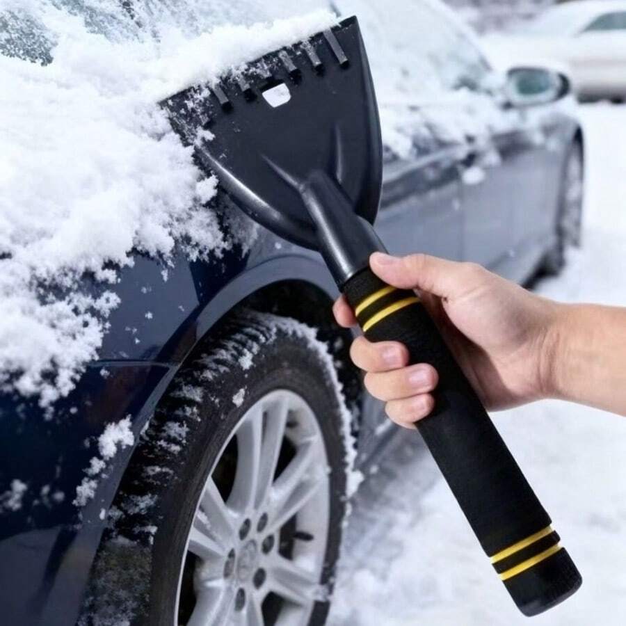 1件裝汽車雪鏟除雪刮冰器 冬季車窗除雪除霜刮冰工具 - 汽車除雪鏟 - 查看 1