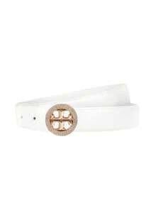 Women Circular Hollow‑Out Metal Buckle Waist Belt, Elegant Contrast Tone Buckle Design, Adjustable Solid Strap For Suit Trousers Daily Outfits - Multicolor - View 4