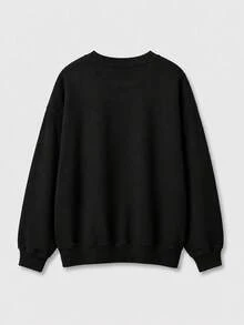 2026New Arrival Bestseller Women's Casual "PARKE" Letter Print Loose Pullover Sweatshirt, Encountering Lazy Fashion, Women's Graphic Tops Clothes. - 黑色2 - 查看 4