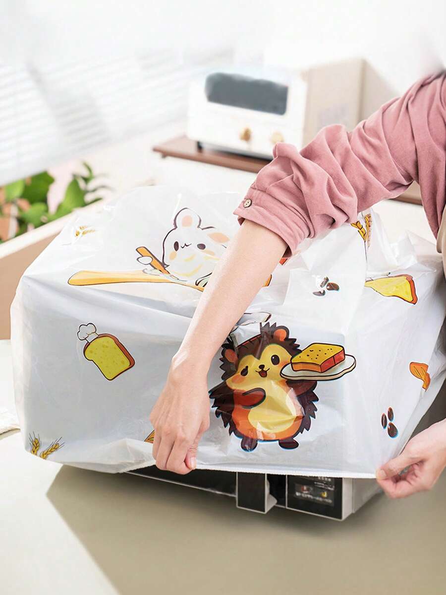Hedgehog Chef Dust Cover – Universal Waterproof Dust-Proof Kitchen Cover; Elastic Adjustable Size Dust Cover; Suitable For Microwave, Oven, Moving And Storage – Suitable For All Seasons - Multicolor - View 1