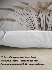 1/2/4pcs Beige Woven Pattern Decorative Pillow Covers | Lightweight Bohemian Minimalist Design With Zipper Closure, Soft Neutral Floral Pattern, Suitable For Living Room, Bedroom And Sofa - Modern Country Style Decor, No Filling Included, Easy To Maintain - Multicolor - View 2