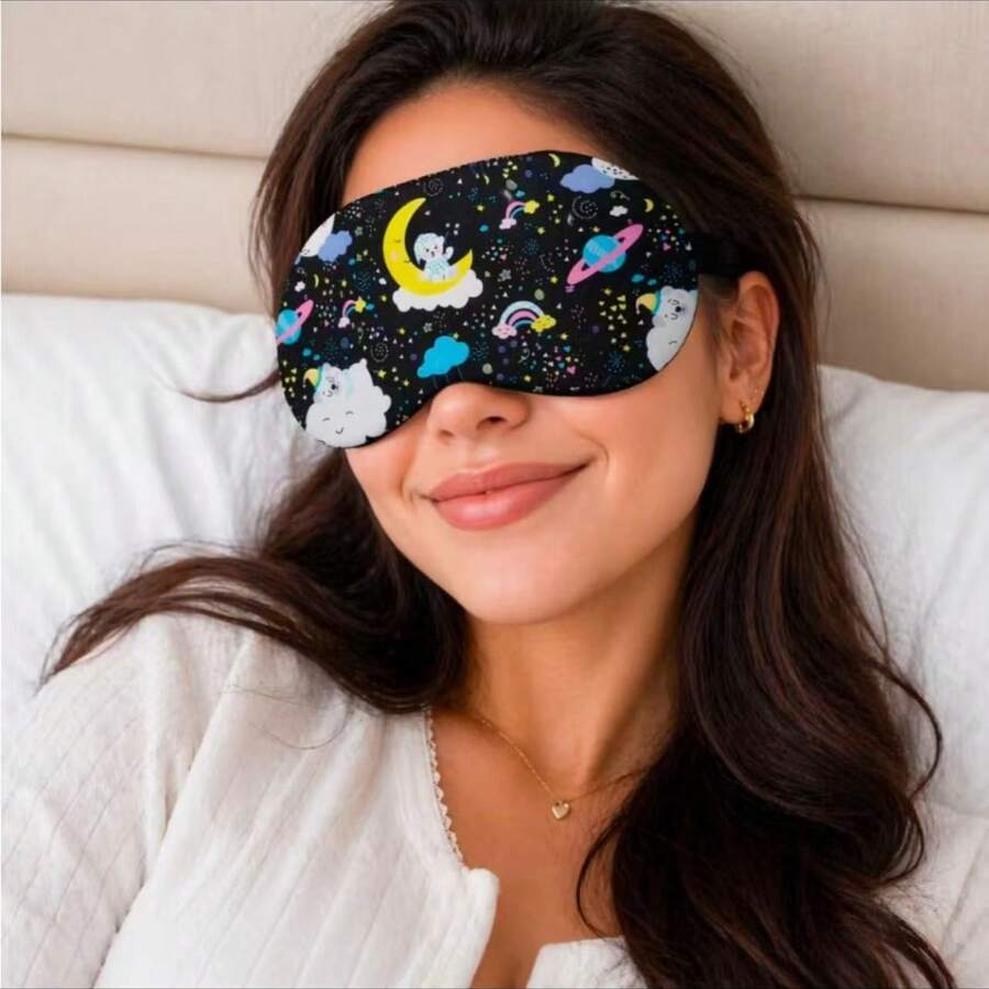 Mascara de olho Tampa Olho para Dormir de Olhos Vendados - A - Visão 1