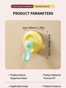 KOEMO 4pcs Strong Suction Cup Hooks - Suitable For Bathroom And Bedroom Storage - Sturdy And Stable, No Drilling Required, Easy Installation, High Load Capacity, Multi-Functional Wall Storage Hooks - View 7