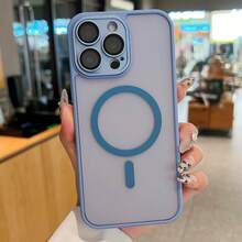 360° Full Protection Matte Magnetic Phone Case, Compatible With IPhone 18 Pro 18 Pro Max, With Lens Protector, Silicone Full Edge Protection Case, Compatible With 17 Pro Max 16 Pro Max 16e 17e 15 14 Plus 13 12 Mini 11 - Far Peak Blue - View 9