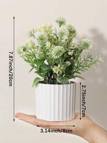 Artificial Plant Potted Decor, Dandelion PP Flower Pot, Landscape Decor, PP Material, PE Material, Green, Desktop Decor, Home Decor, Garden Decor, School, Dorm, Office Decor, Outdoor, Party, Event, Holiday, Birthday Graduation Gift - Multicolor - View 12