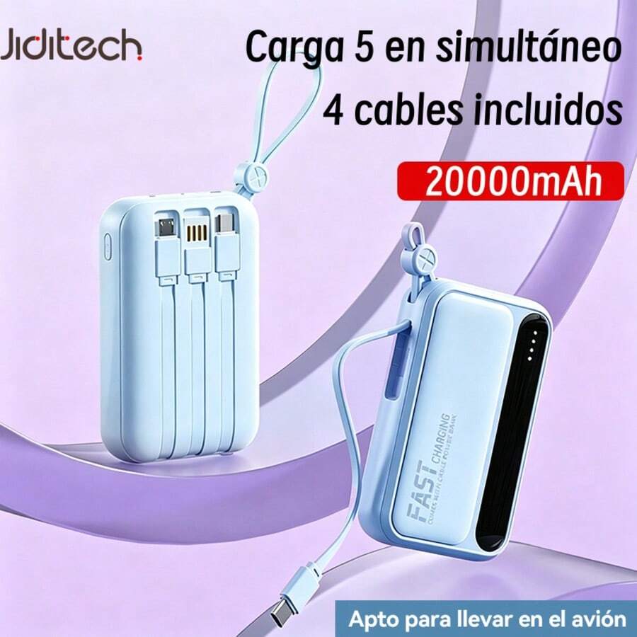 JIDITECH Power Bank - Blue - View 1
