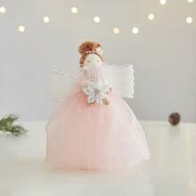 Angel Doll Christmas Ornaments Hanging Tree Topper Decorations For Party - Pink - View 4